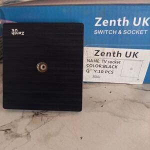 Zenth UK TV SOCKET BLACK